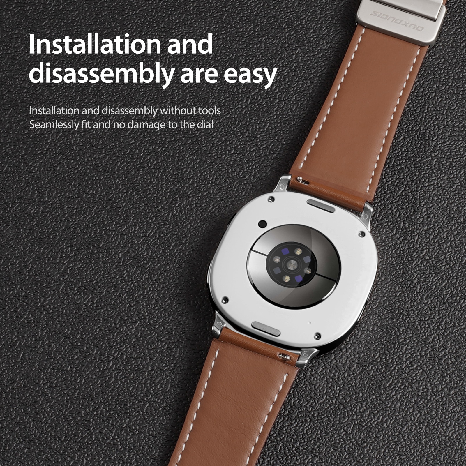 Lærreim Samsung Galaxy Watch 8 44mm Brun