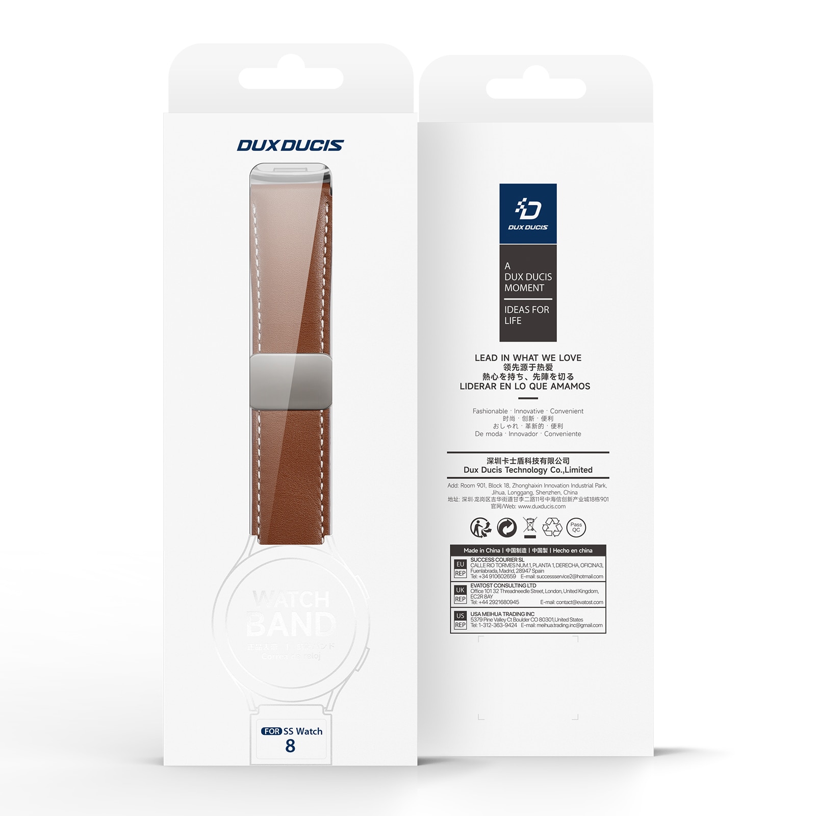 Lærreim Samsung Galaxy Watch 8 44mm Brun