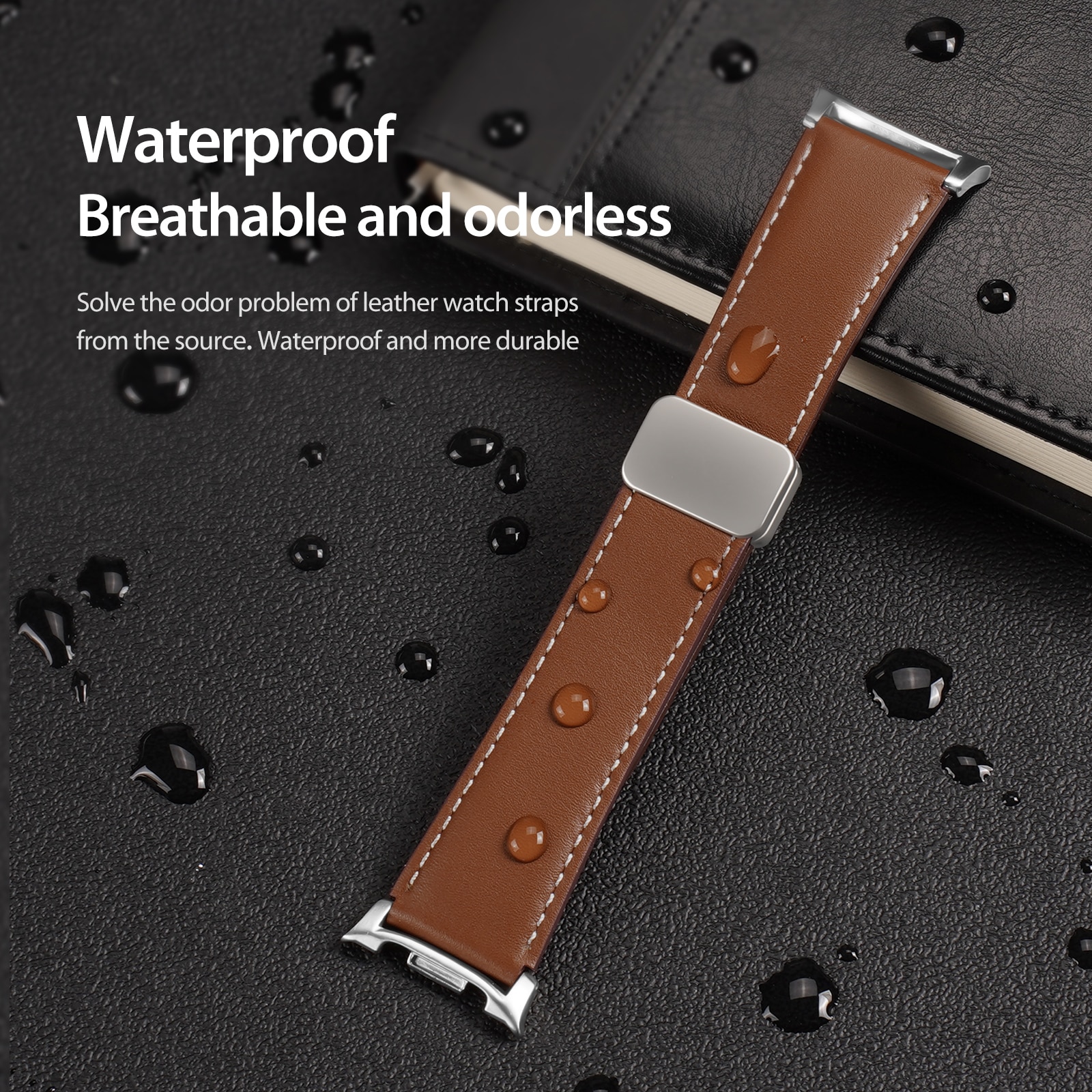 Lærreim Samsung Galaxy Watch 8 44mm Brun