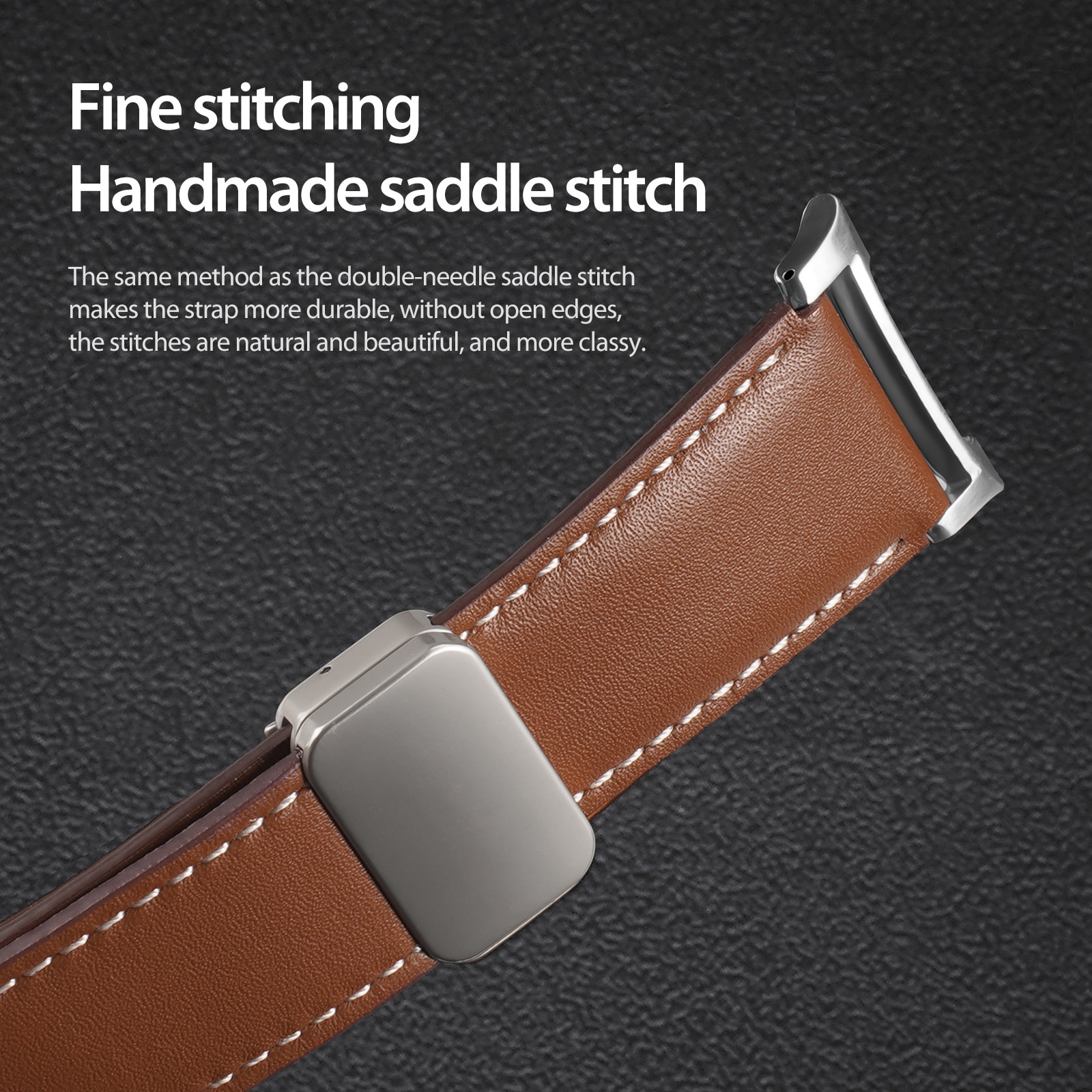 Lærreim Samsung Galaxy Watch 8 44mm Brun