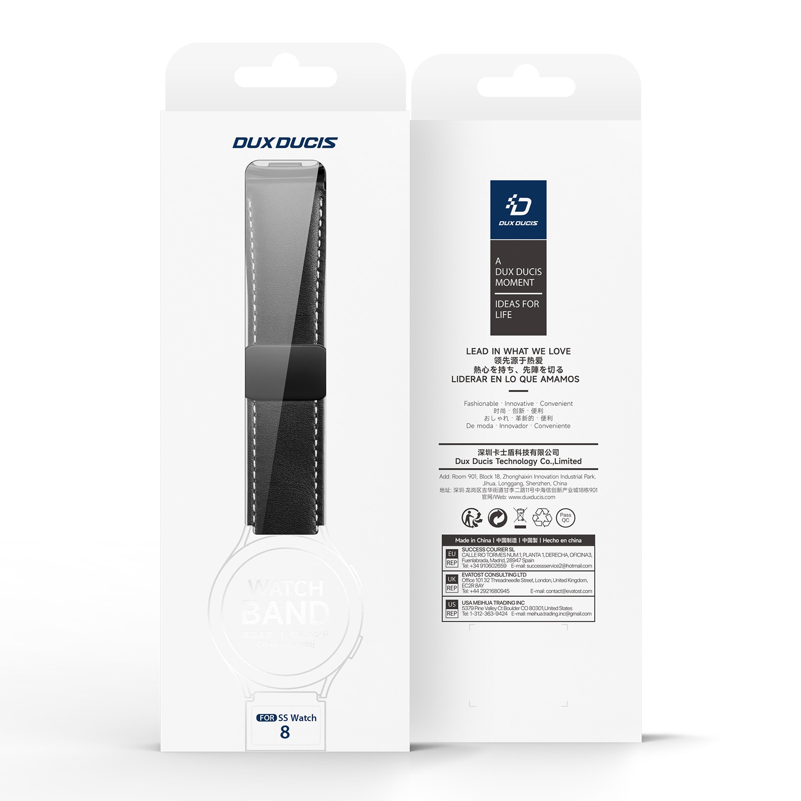 Lærreim Samsung Galaxy Watch 8 Classic Svart