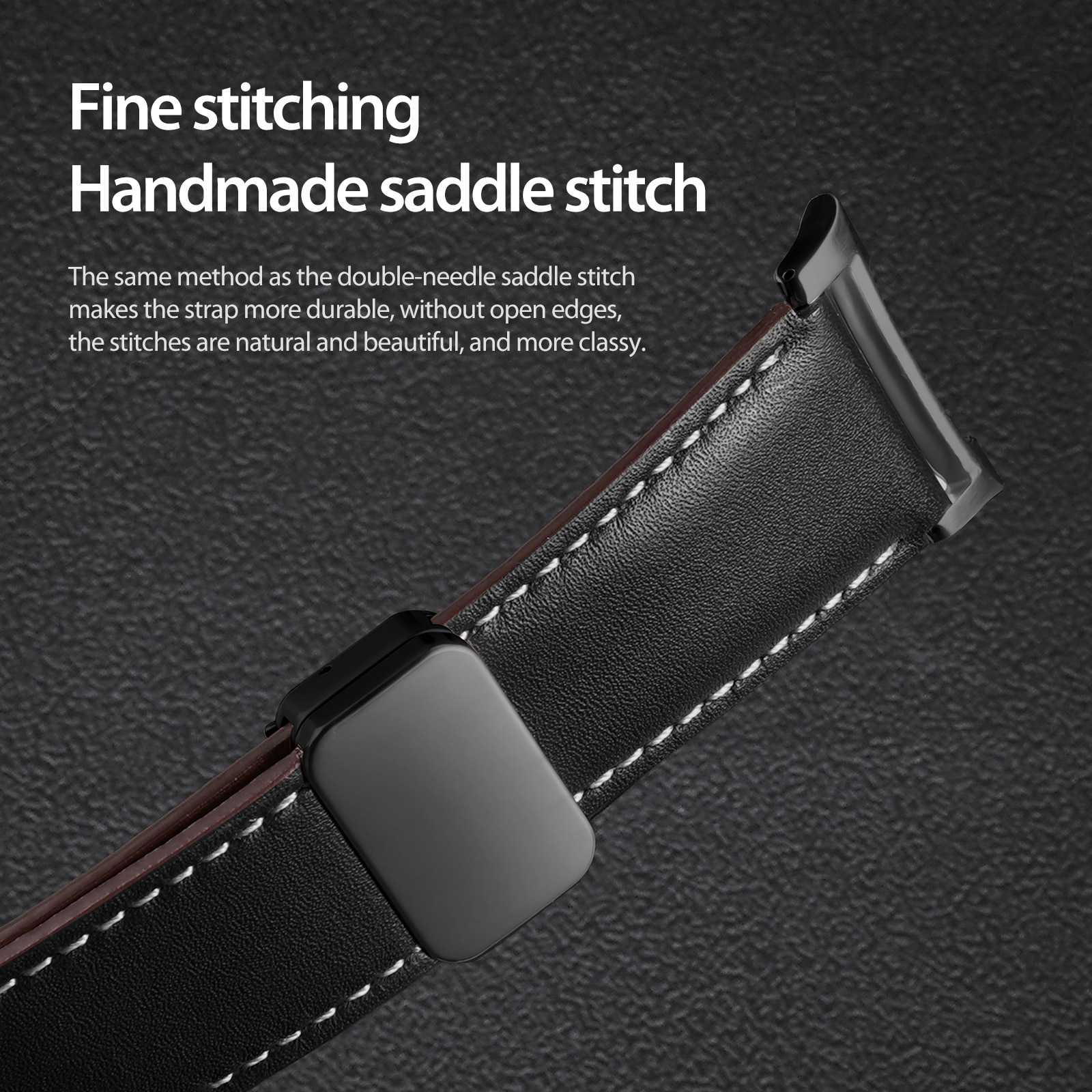 Lærreim Samsung Galaxy Watch 8 Classic Svart