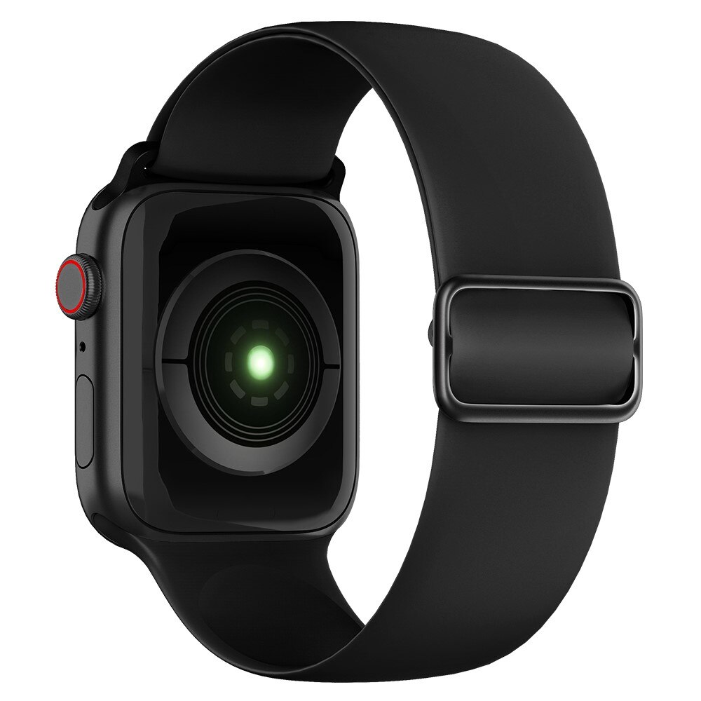 Apple Watch 45mm Series 7 Elastisk Reim Silikon svart