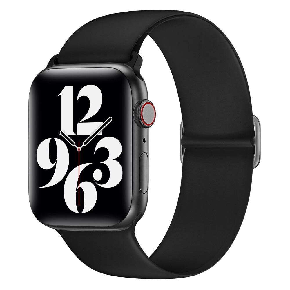 Apple Watch 45mm Series 7 Elastisk Reim Silikon svart