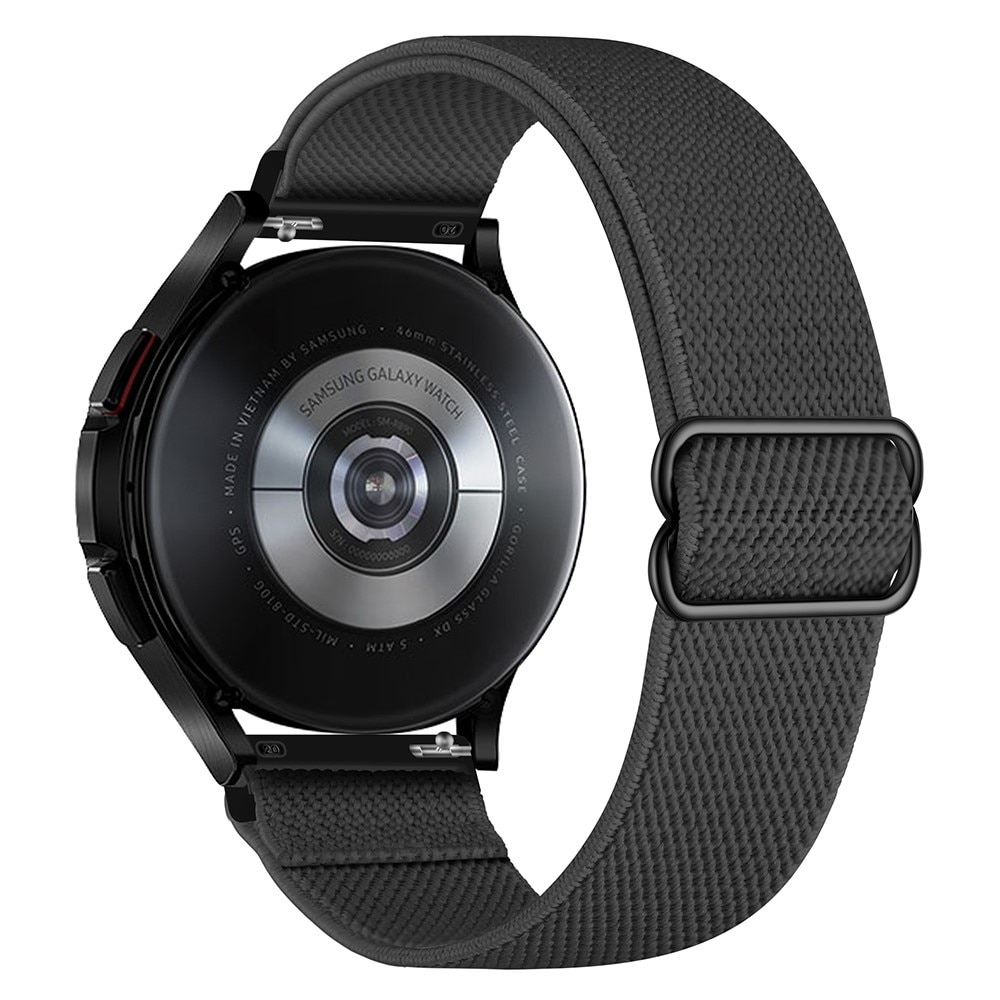 Samsung Galaxy Watch 5 40/44mm Elastisk Nylonreim mørk grå