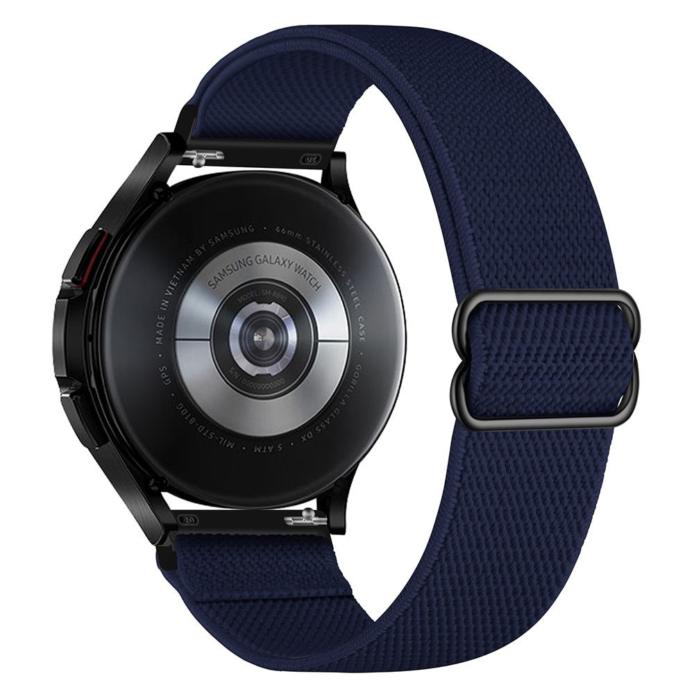 Samsung Galaxy Watch 4 40/42/44/46mm Elastisk Nylonreim mørke blå