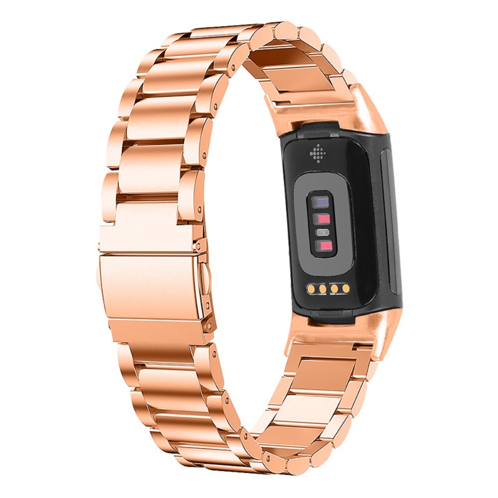 Fitbit Charge 5 Metal Reim rosegull