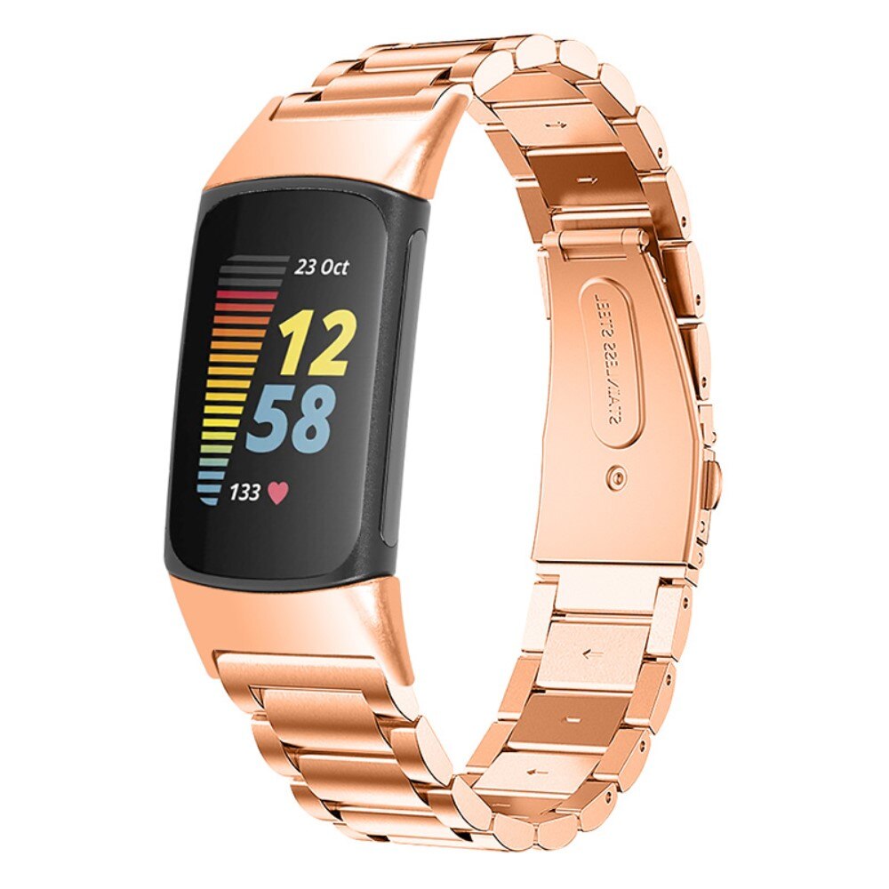 Fitbit Charge 5 Metal Reim rosegull