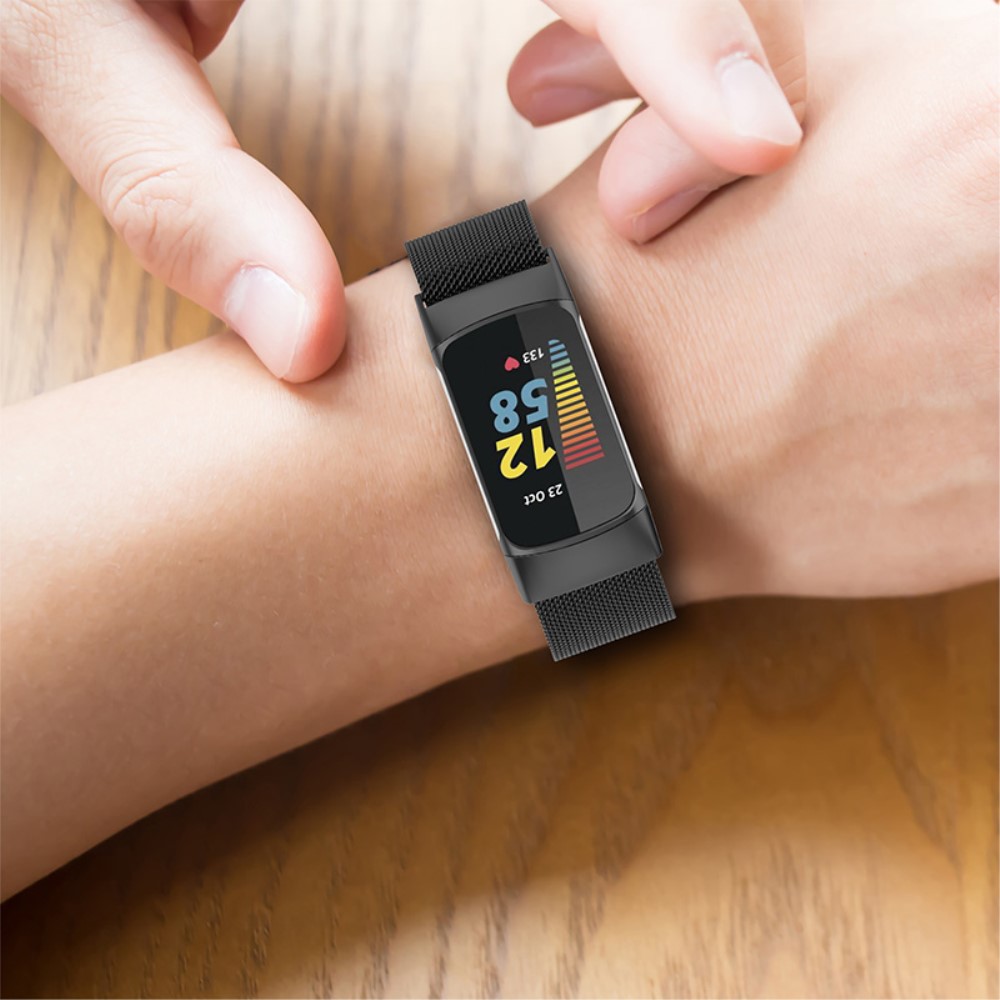 Fitbit Charge 5 Reim Milanese Loop Svart