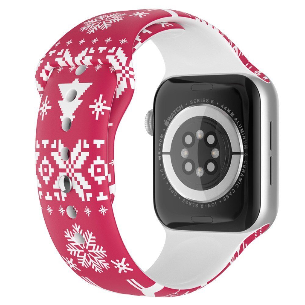 Apple Watch Ultra 2 49mm Reim Silikon med Julemotiv snøfnugg