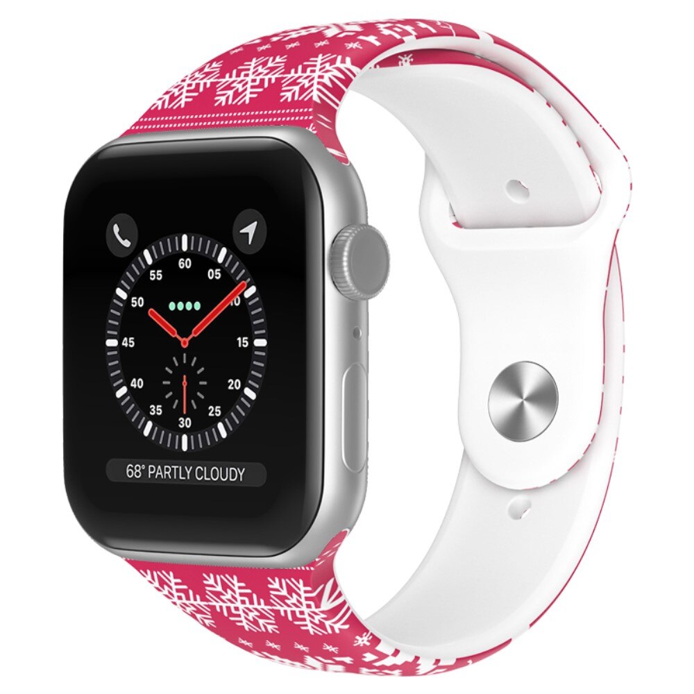 Apple Watch Ultra 2 49mm Reim Silikon med Julemotiv snøfnugg
