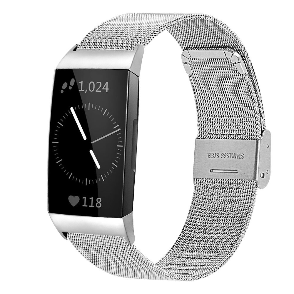 Mesh Bracelet Fitbit Charge 5 Silver