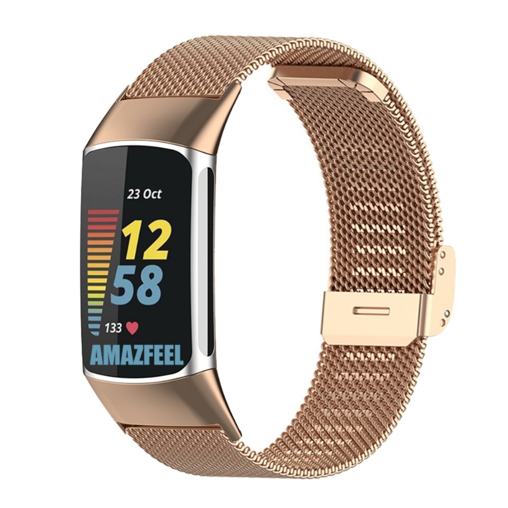 Mesh Bracelet Fitbit Charge 5 Rose Gold