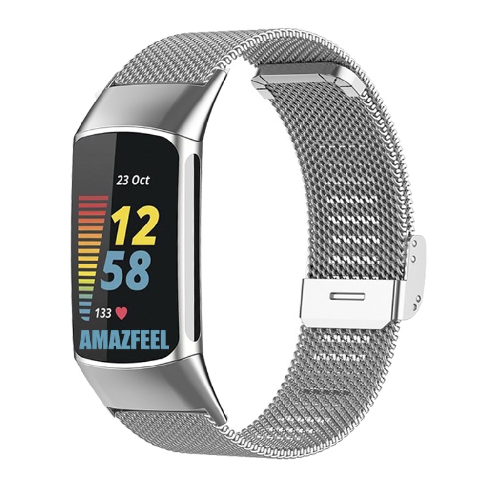 Mesh Bracelet Fitbit Charge 5 Silver