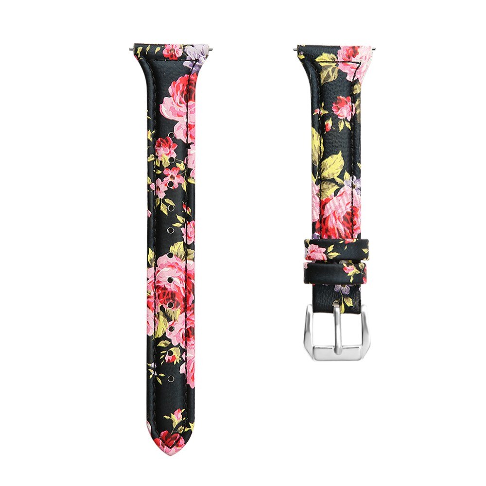 Hama Fit Watch 4900 Skinnreim Slim svart blommor