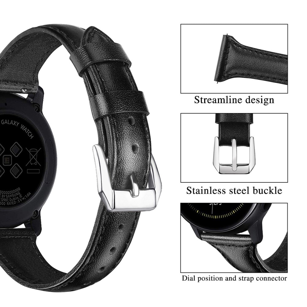 Samsung Galaxy Watch 4 44mm Skinnreim Slim svart