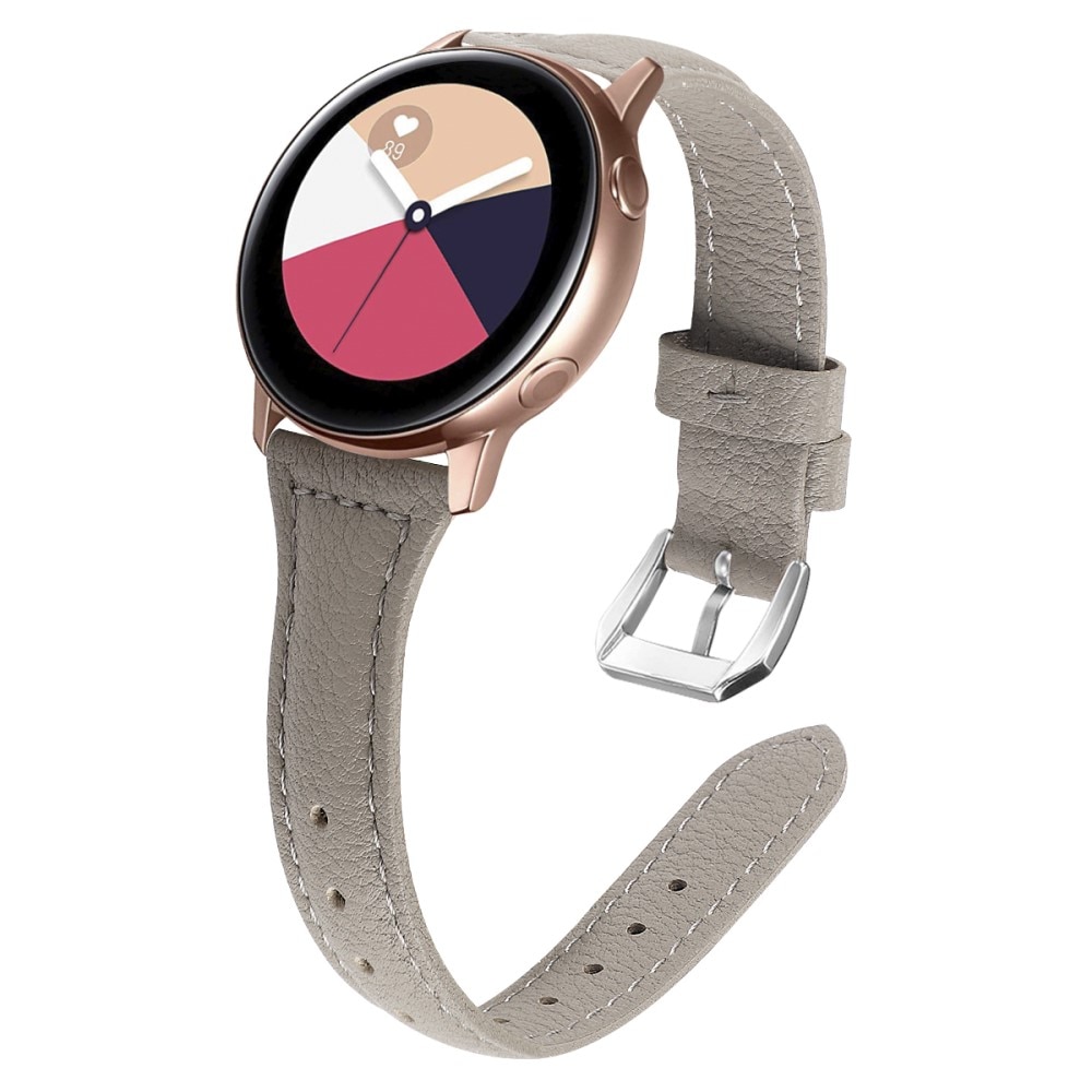 Slim Lærarmbånd Galaxy Watch 4 40/42/44/46 mm grå