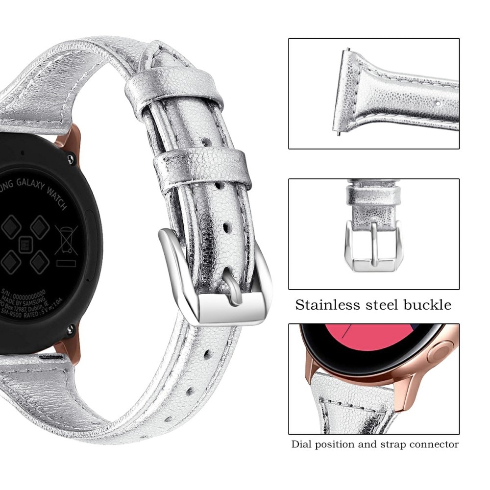 Samsung Galaxy Watch 4 Classic 42mm Skinnreim Slim sølv
