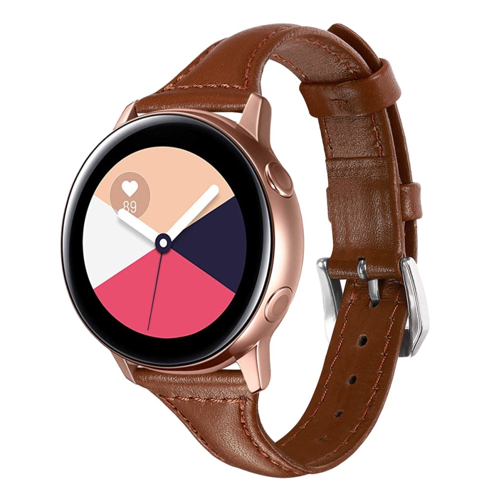 Samsung Galaxy Watch 42mm Skinnreim Slim brun