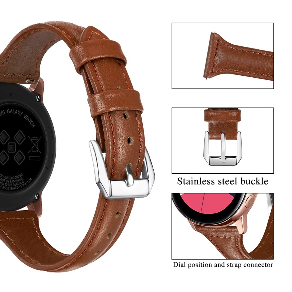 Withings ScanWatch Horizon Skinnreim Slim brun