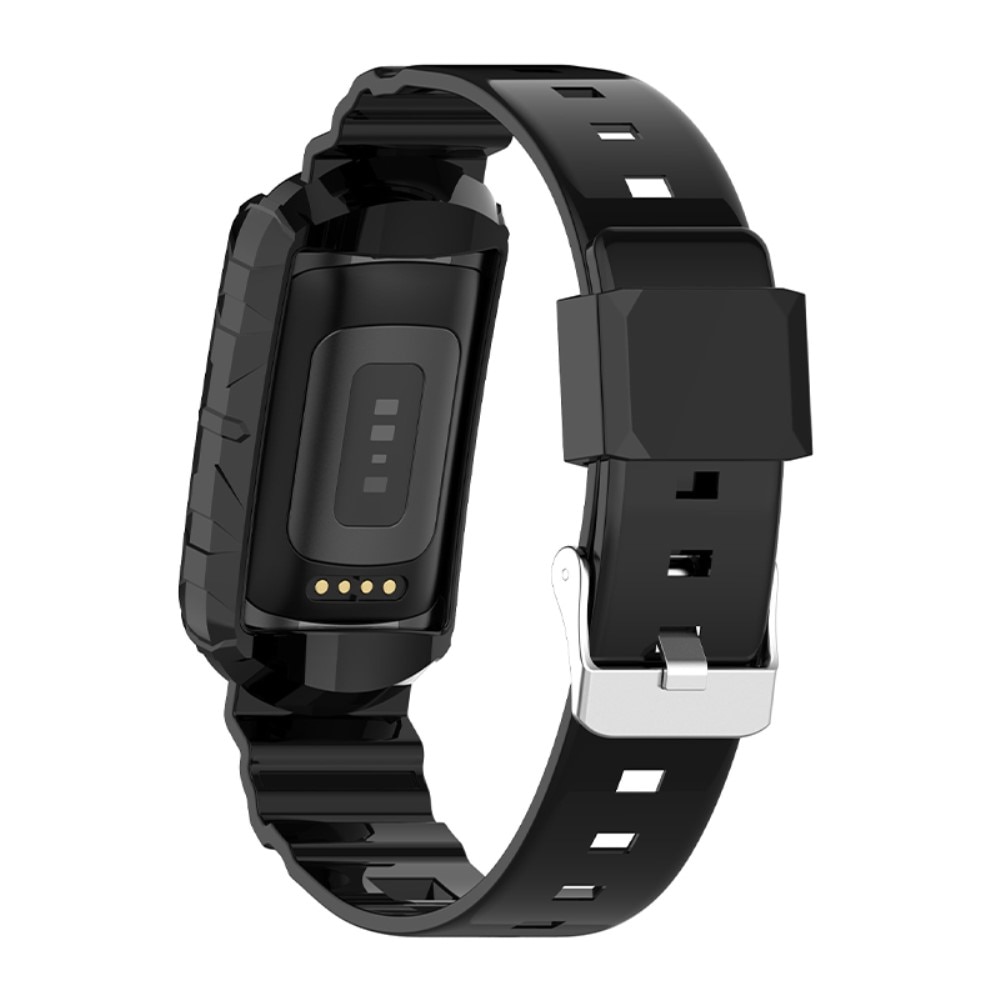 Fitbit Charge 3/4/5 Reim Silikon svart