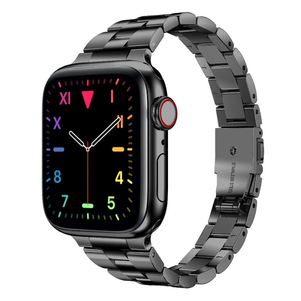Slim Apple Watch 42/44/45/49 mm Metal Reim svart