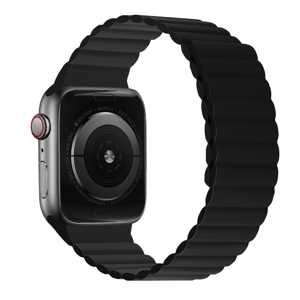 Apple Watch 45mm Series 9 Magnetisk Reim Silikon svart