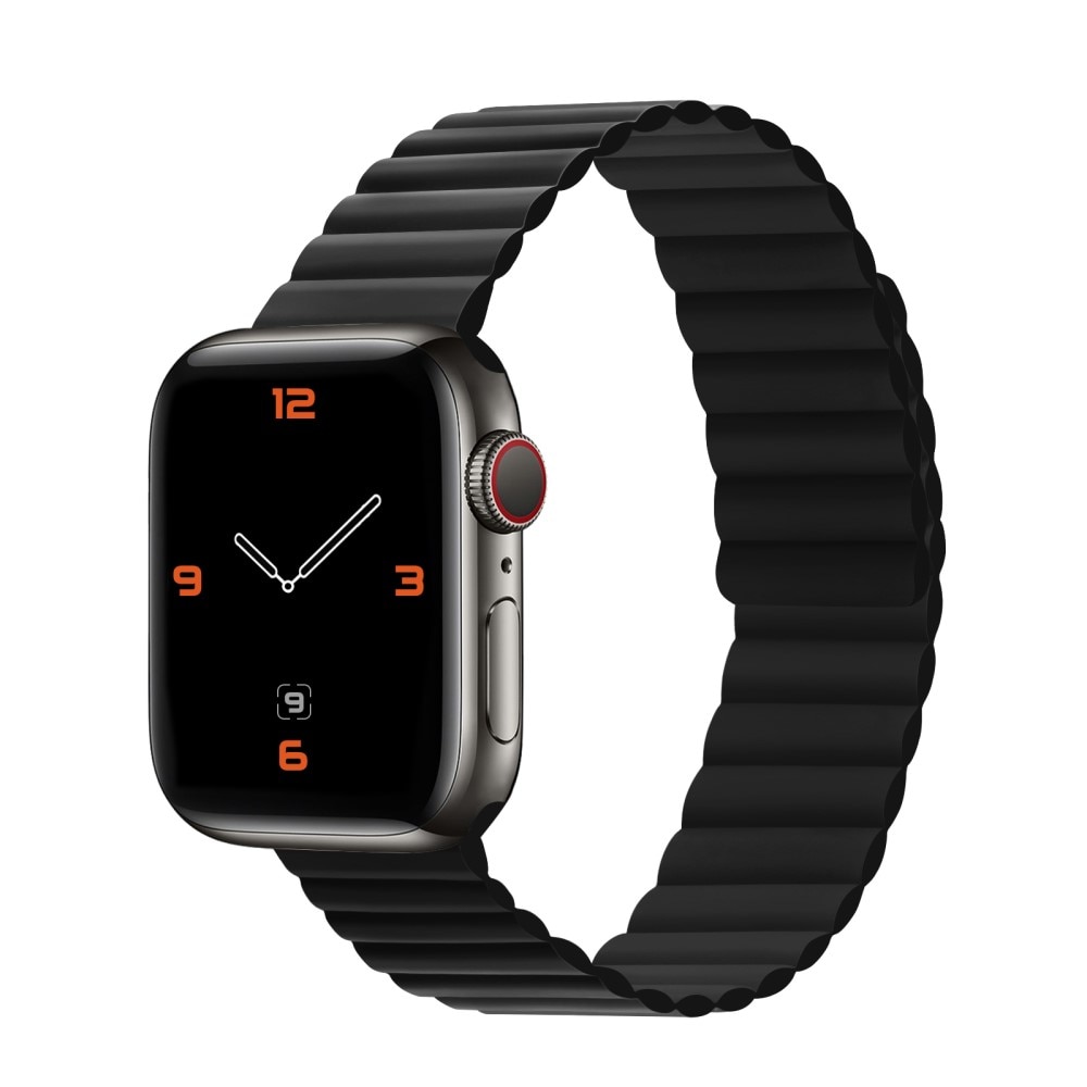Apple Watch 42/44/45 mm Magnetisk Reim Silikon svart