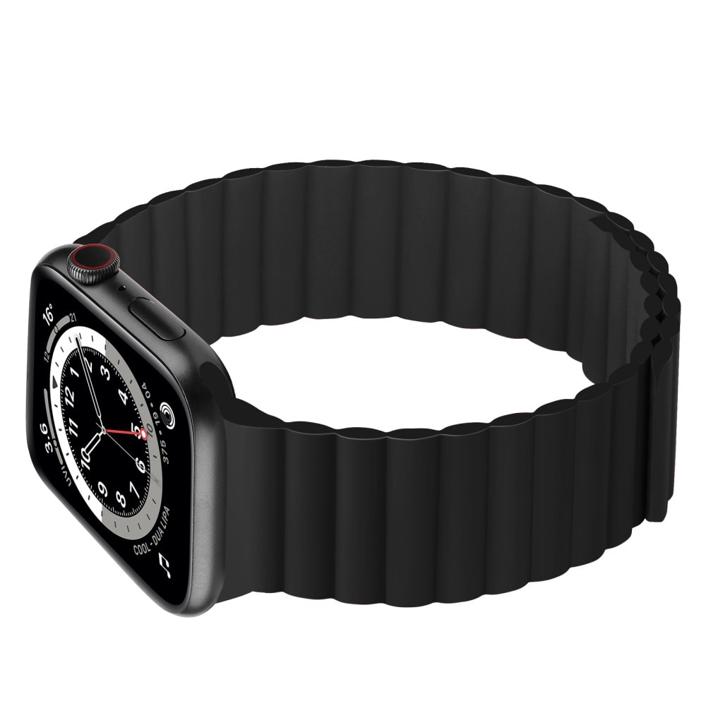 Apple Watch 45mm Series 9 Magnetisk Reim Silikon svart