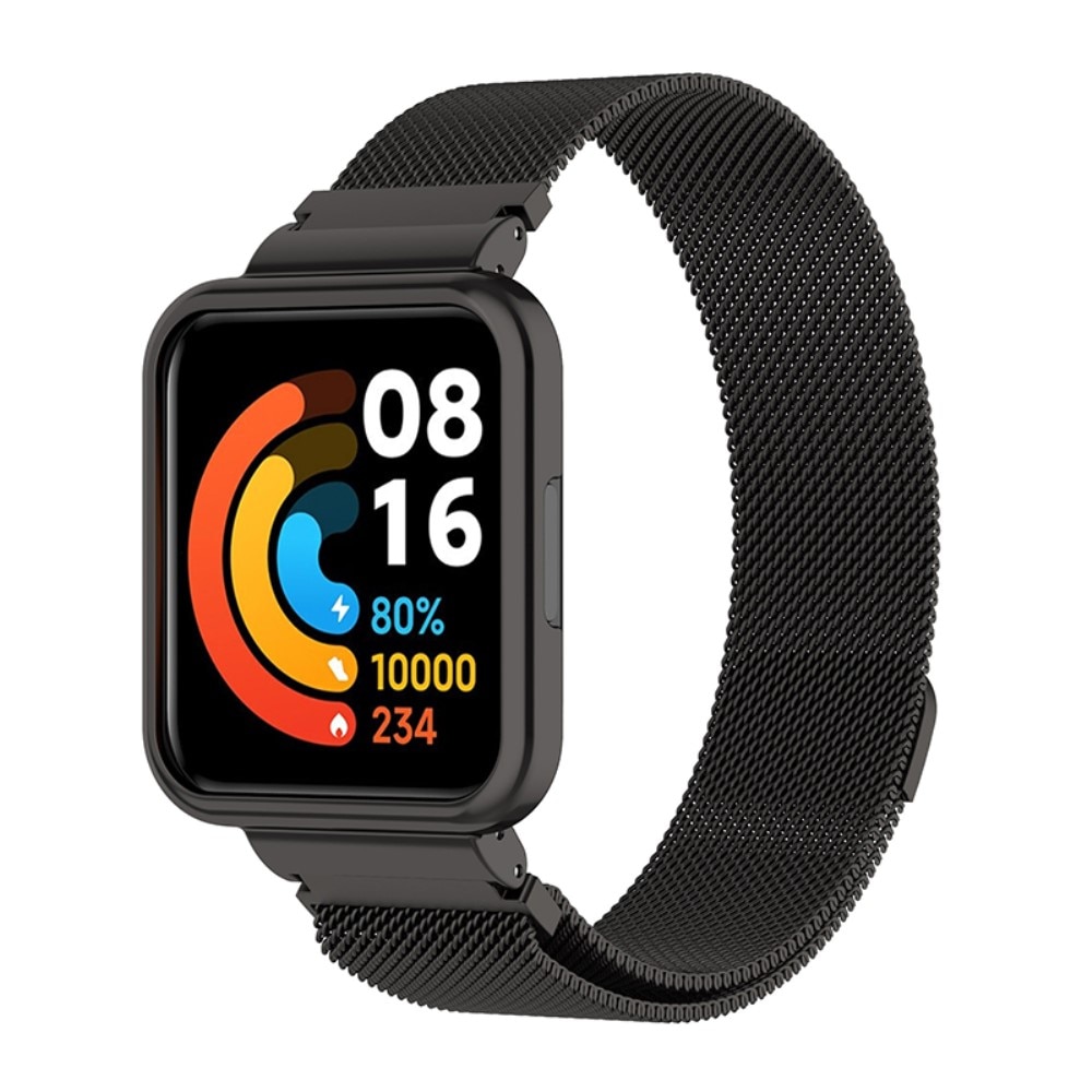 Xiaomi Redmi Watch 2 Lite Deksel+Reim Milanese Loop svart