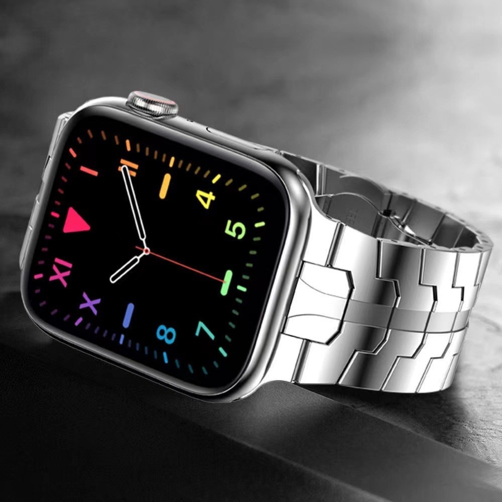 Race Stainless Steel Bracelet Apple Watch SE 44mm Silver