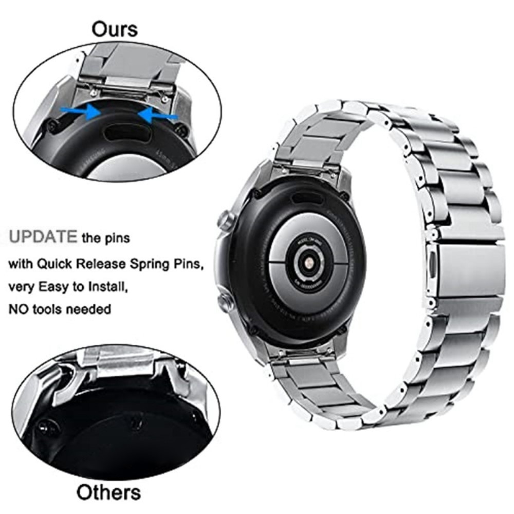 Samsung Galaxy Watch 46mm Full Fit Metal Reim sølv