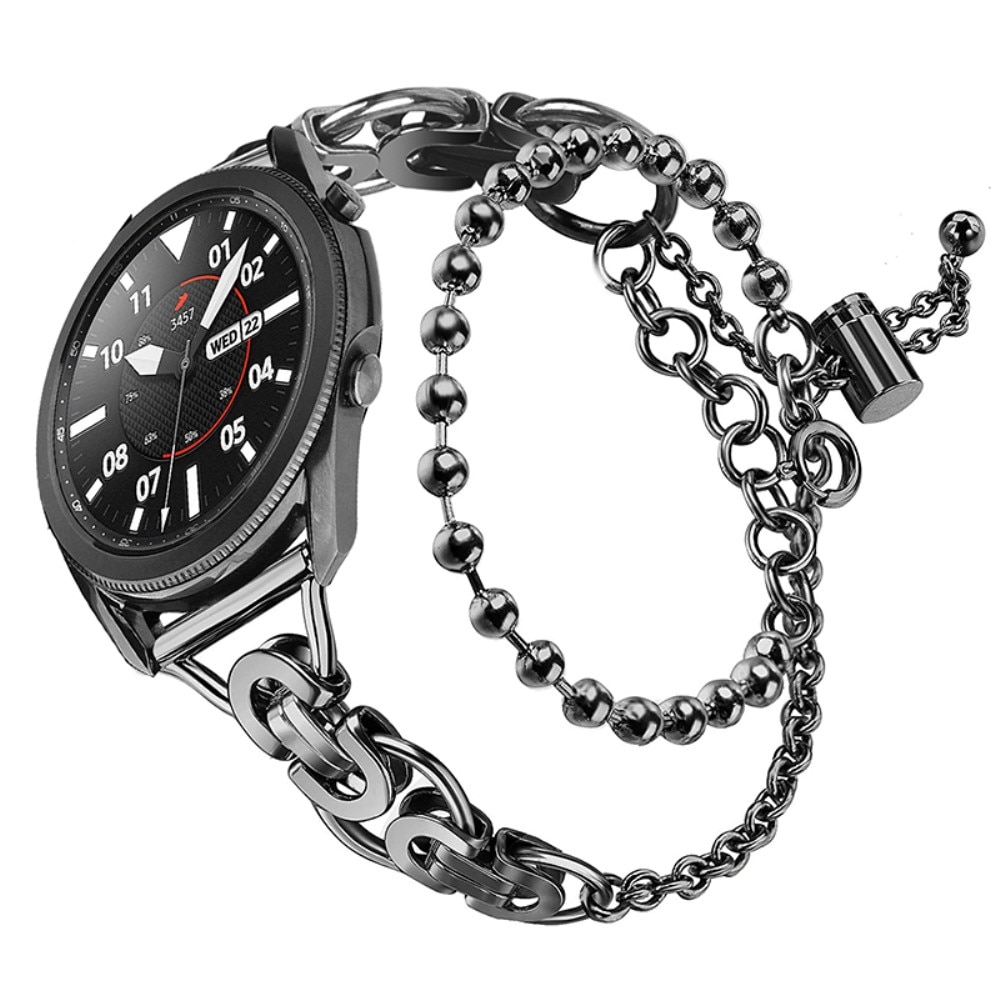 Samsung Galaxy Watch 4 40/42/44/46mm Metal Reim med perler svart
