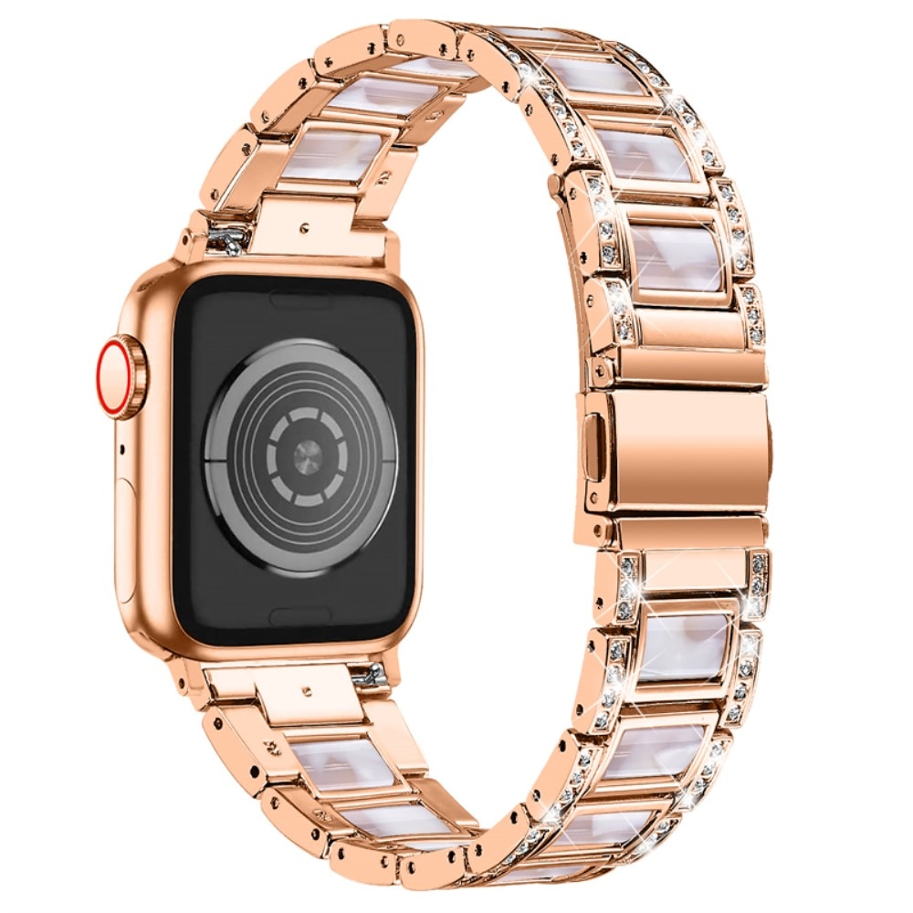 Diamond Bracelet Apple Watch SE 44mm Rosegold Pearl