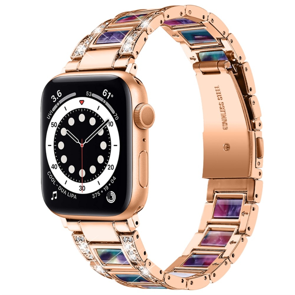 Diamond Bracelet Apple Watch 45mm Series 7 Rosegold Space