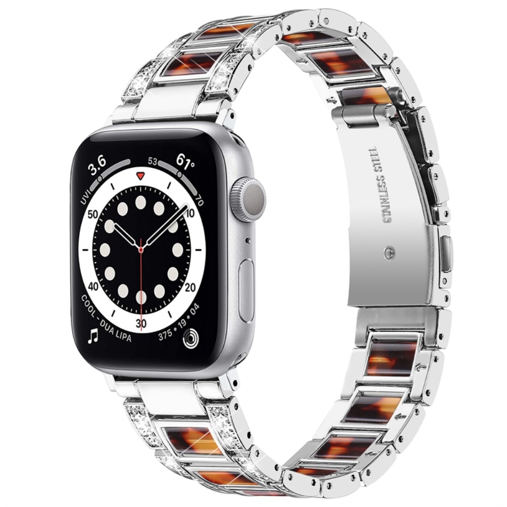 Diamond Bracelet Apple Watch 38mm Silver Coffee