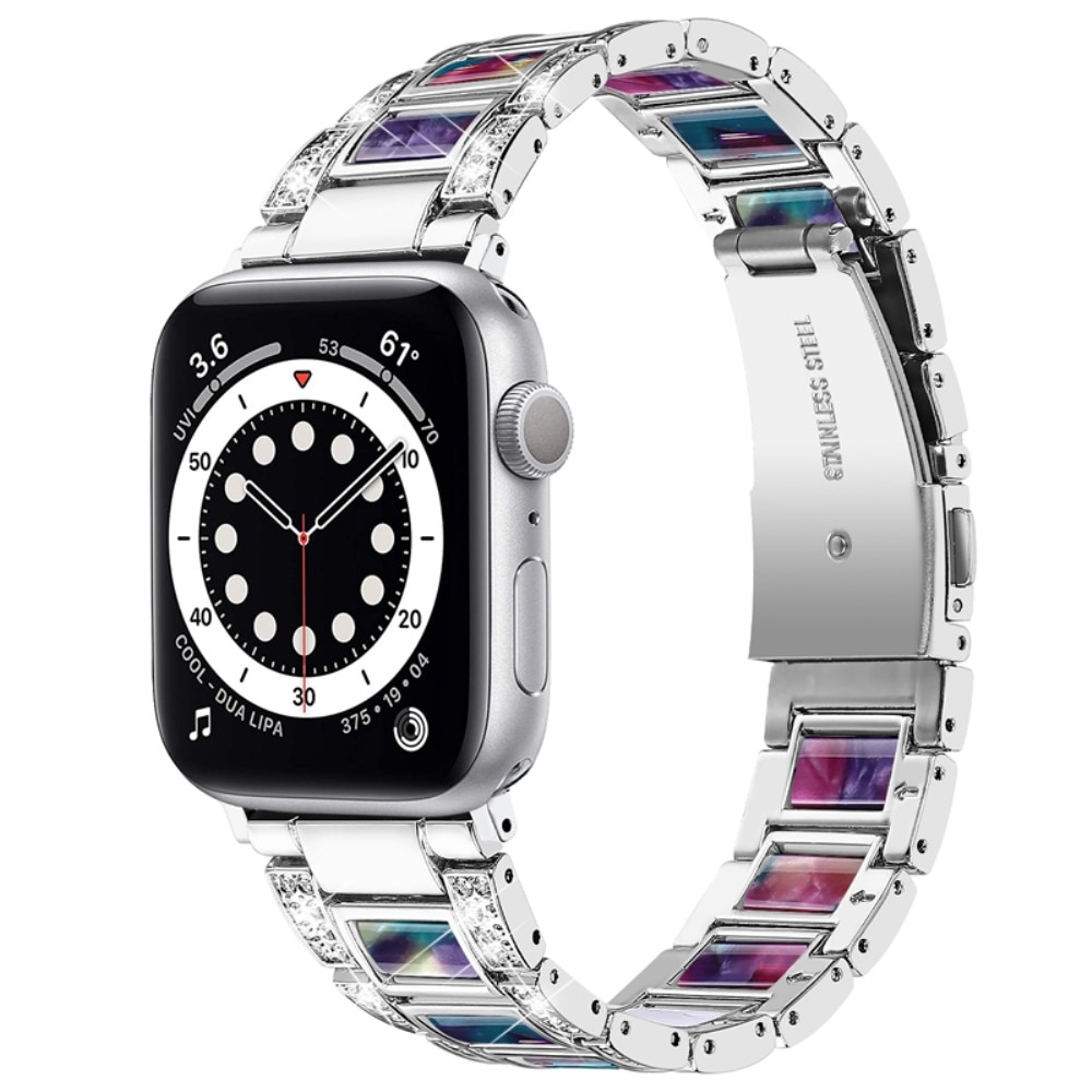 Diamond Bracelet Apple Watch 41mm Silver Space