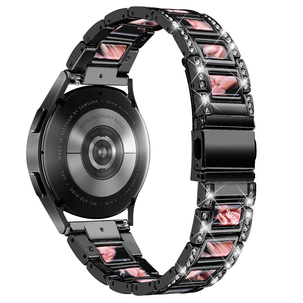 Diamond Bracelet Samsung Galaxy Watch 4 40mm Black Blossom