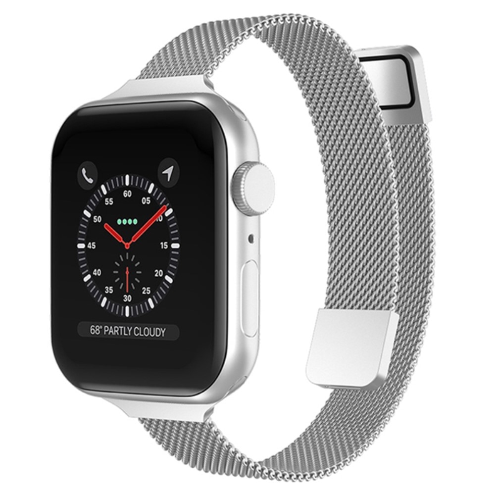 Apple Watch 44mm Reim Slim Milanese Loop sølv