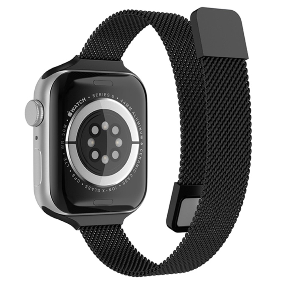 Apple Watch 45mm Series 8 Reim Slim Milanese Loop svart