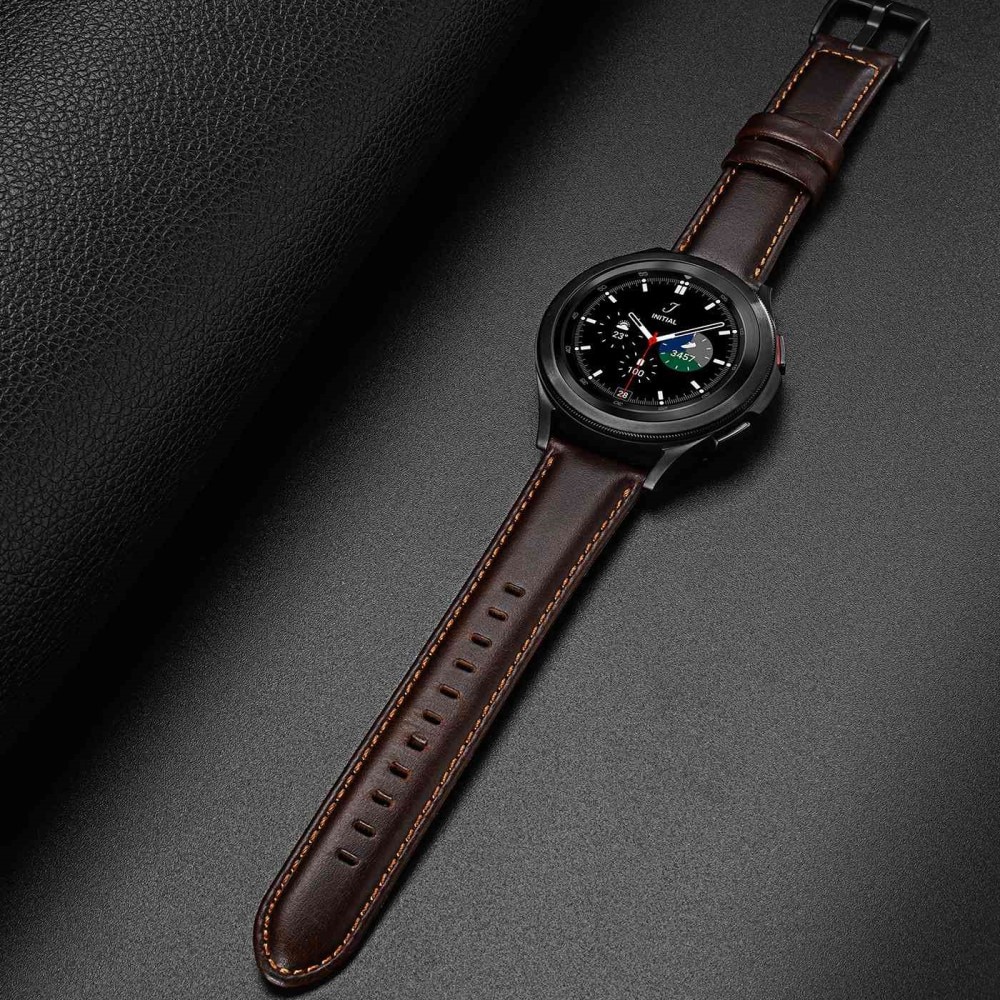 Leather Watch Band Samsung Galaxy Watch 6 Classic 47mm Brown