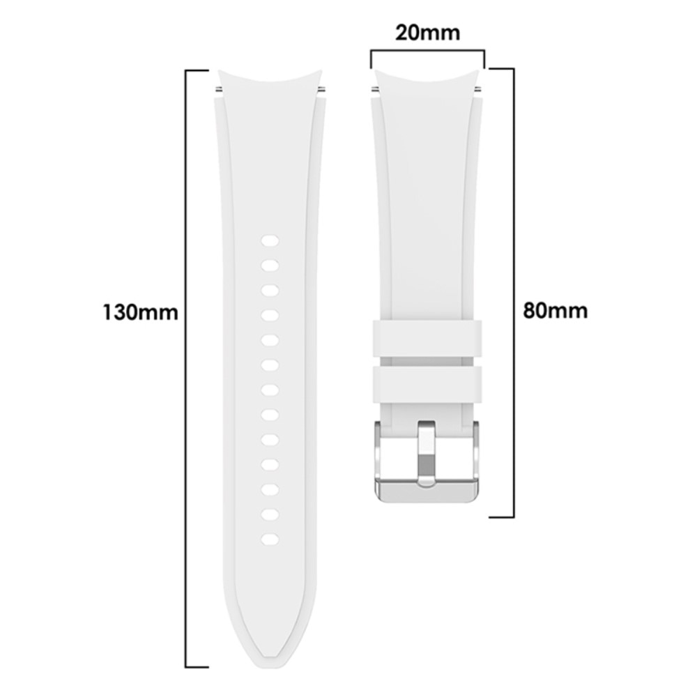 Full Fit Samsung Galaxy Watch 5 Pro 45mm Reim Silikon hvit