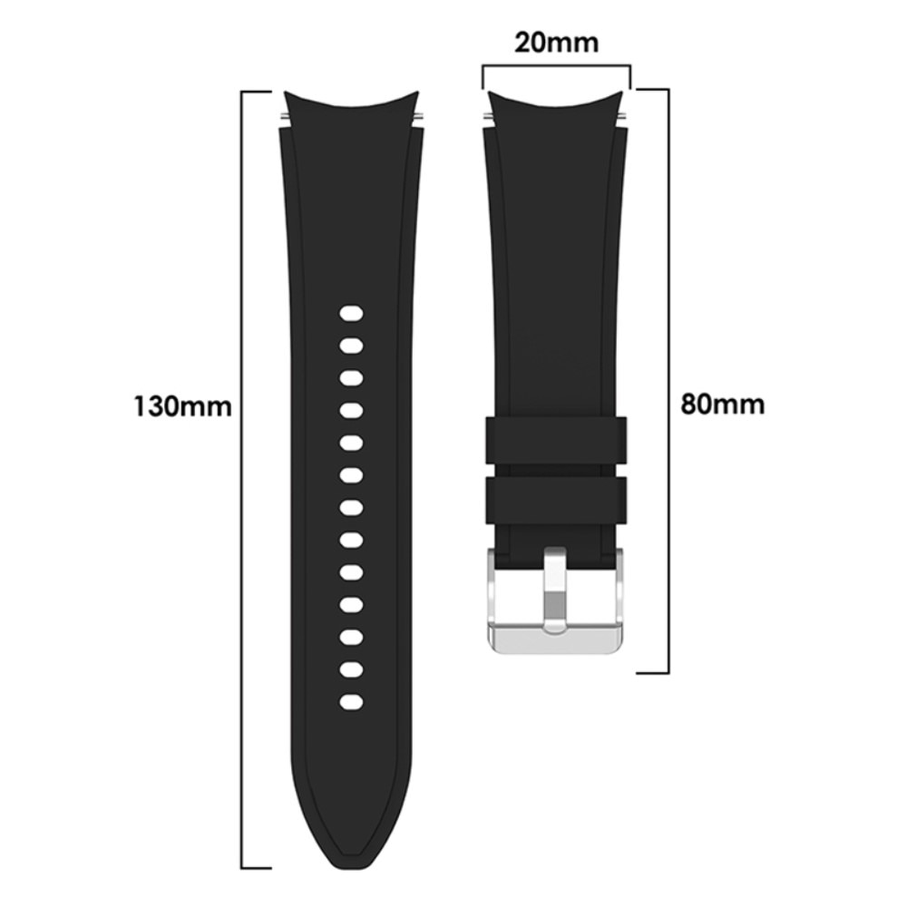Full Fit Samsung Galaxy Watch 4 40mm Reim Silikon svart