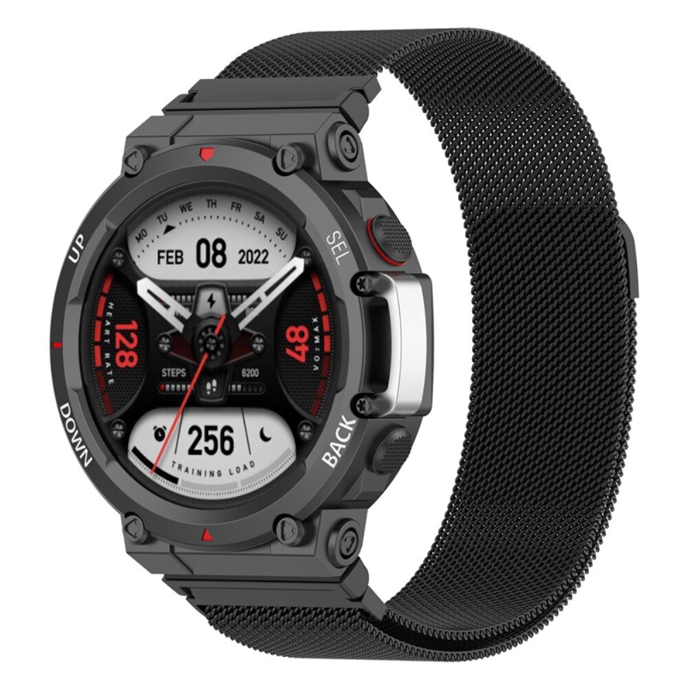 Amazfit T-Rex 2 Reim Milanese Loop svart