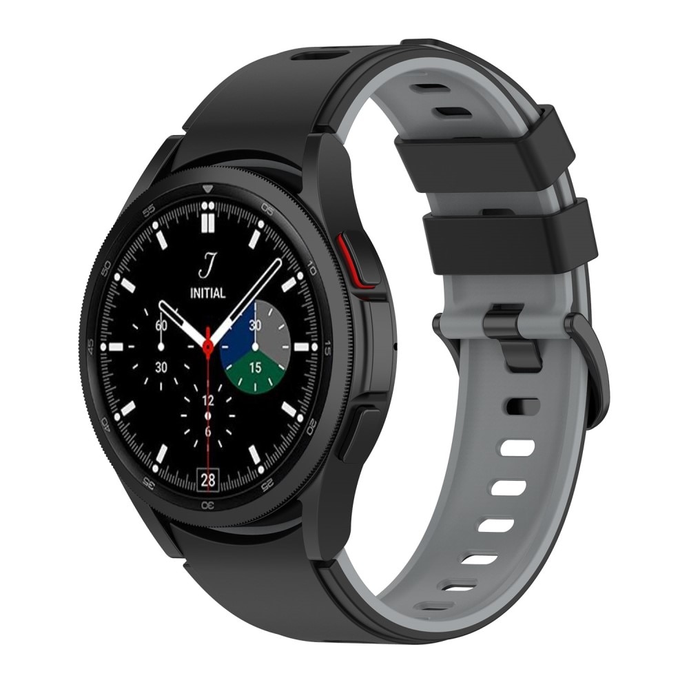 Full Fit Galaxy Watch 4 Classic 46mm Reim Silikon Sport svart