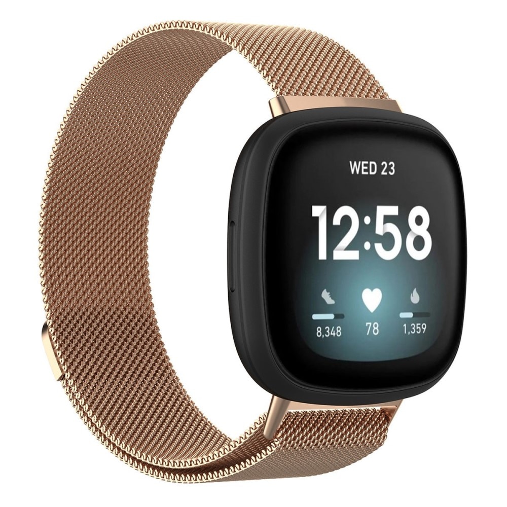 Fitbit Versa 4 Reim Milanese Loop rosegull