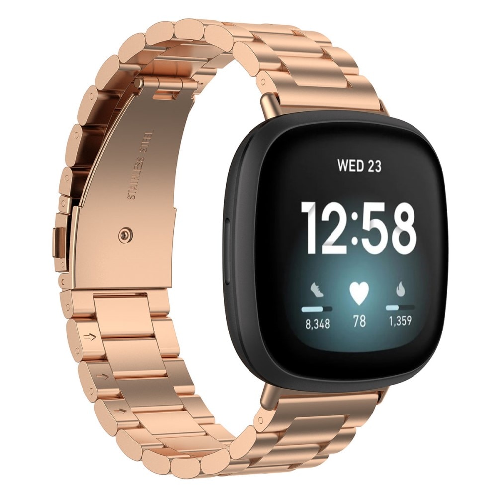 Fitbit Versa 3/Sense Metal Reim rosegull