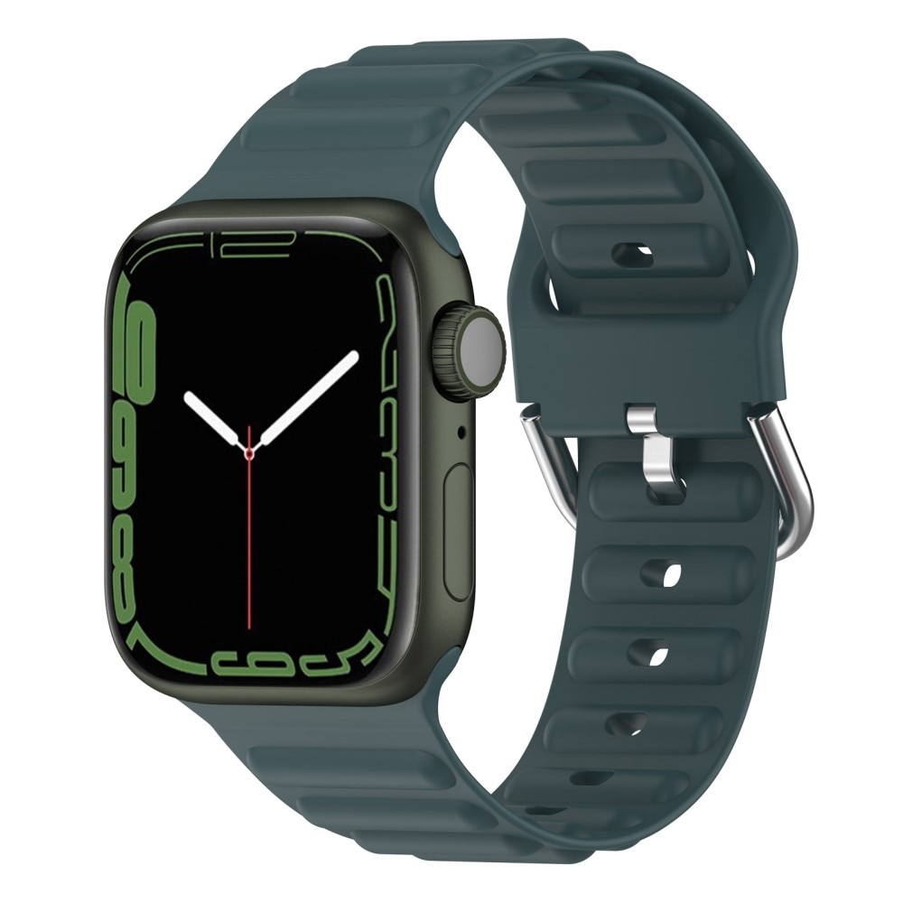 Apple Watch 45mm Series 7 Reim Resistant Silikon mørk grønn