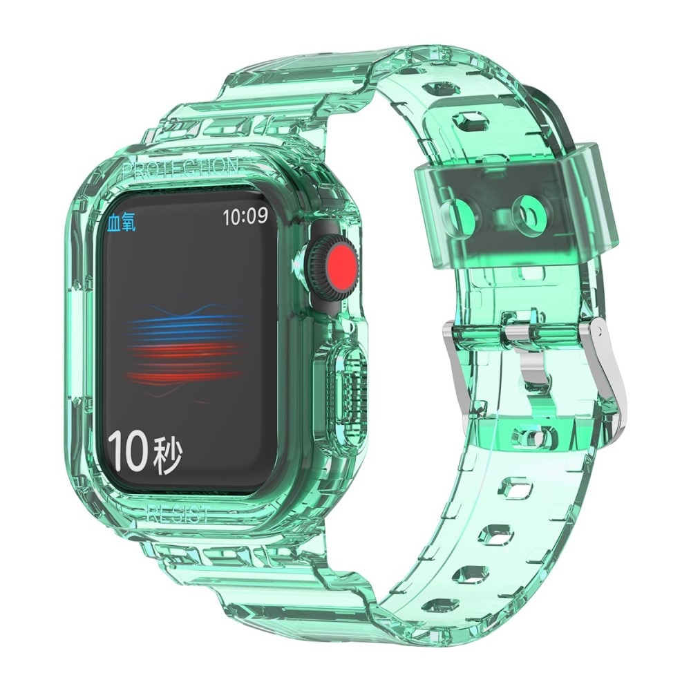 Apple Watch 45mm Series 7 Crystal Deksel + Reim grønn