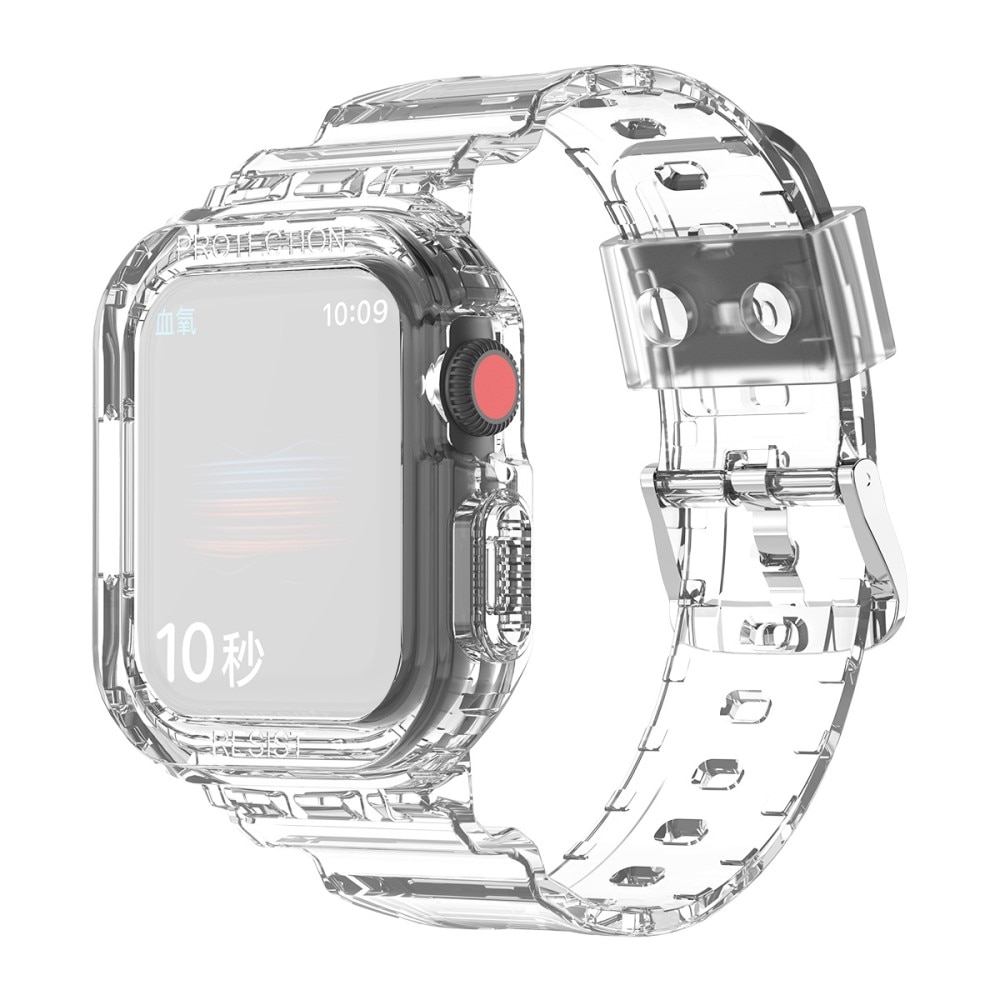 Apple Watch 45mm Series 9 Crystal Deksel + Reim gjennomsiktig